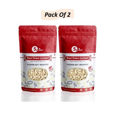 Cashew Nuts Tukda Kaju, (Broken), 500 GMS (250 GMS X 2)