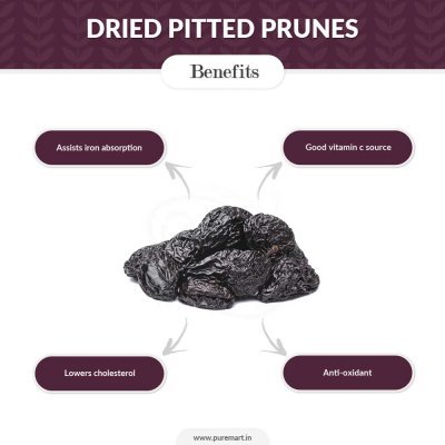 Dried Pitted Prunes, Sun Dried