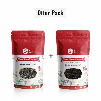 Blueberry, 200 GMS + Black Chia Seeds, 250 GMS