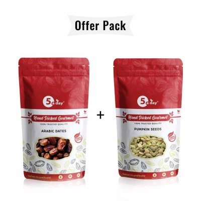 Pumpkin Seeds, 250 GMS + Premium arabic dates, 250 GMS Recipes