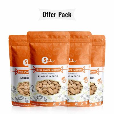 Kashmiri Almond with Paper shell, (Kagzi Badam), 2 KG (500 GMS X 4)