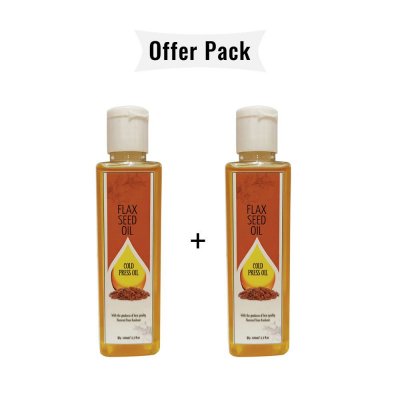 Cold Press Flax Seed Oil, 100ml, Pack of 2(100ml X 2)