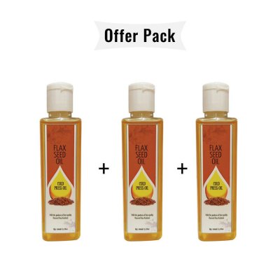 Cold Press Flax Seed Oil, 100ml, Pack of 3(100ml X 3)