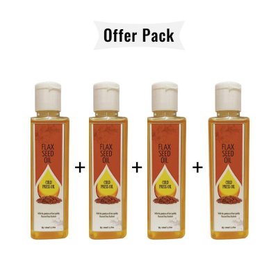 Cold Press Flax Seed Oil, 100ml, Pack of 4(100ml X 4)