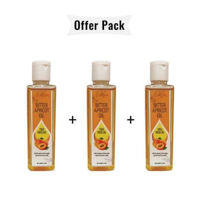 Cold Press Apricot Oil, 100ml, Pack of 3(100ml X 3)