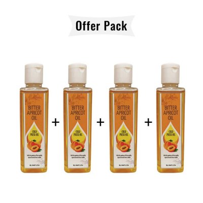 Cold Press Apricot Oil, 100ml, Pack of 4(100ml X 4)