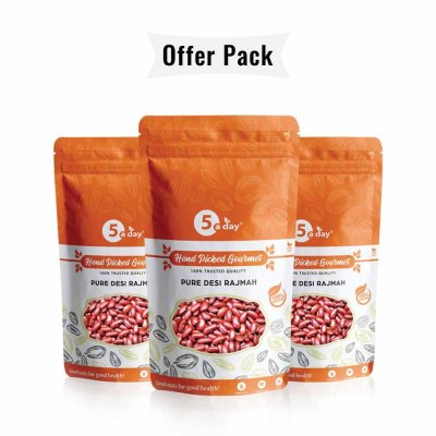 Pure Desi Rajma, 500 GMS, Pack of 3 (500 GMS X 3)