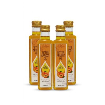Cold Press Apricot Oil, 400 ML Or 3.3 fl.Oz (100 ML X 4)