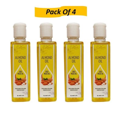 Cold Press Sweet Almond Oil, 400 ML Or 3.3 fl.Oz, (100 ML X 4)