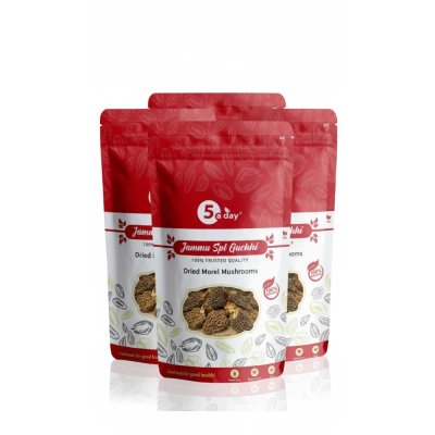 Jammu Spl Guchhi (Dried Morel Mushrooms), 200 GMS (50 GMS X 4)
