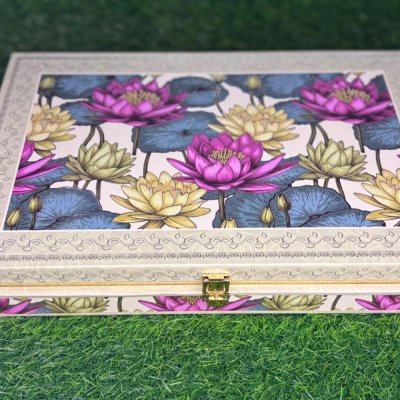 Elegant Hard Wood Designer Diwali Dry Fruit Gift Box -GBW-002 (Brand- 5aDay)
