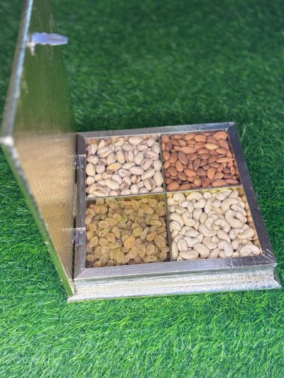 Elegant Hard Wood Designer Diwali Dry Fruit Gift Box GBW-005 (Brand- 5aDay)