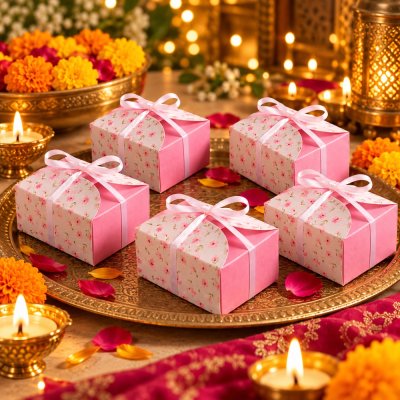 5 box Ladoo Diwali Dry Fruit Gift Hamper-1655-A(Brand- 5aDay)