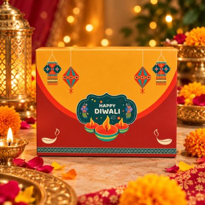 12 PC Ladoo Diwali Dry Fruit Gift Hamper-1810(Brand- 5aDay)